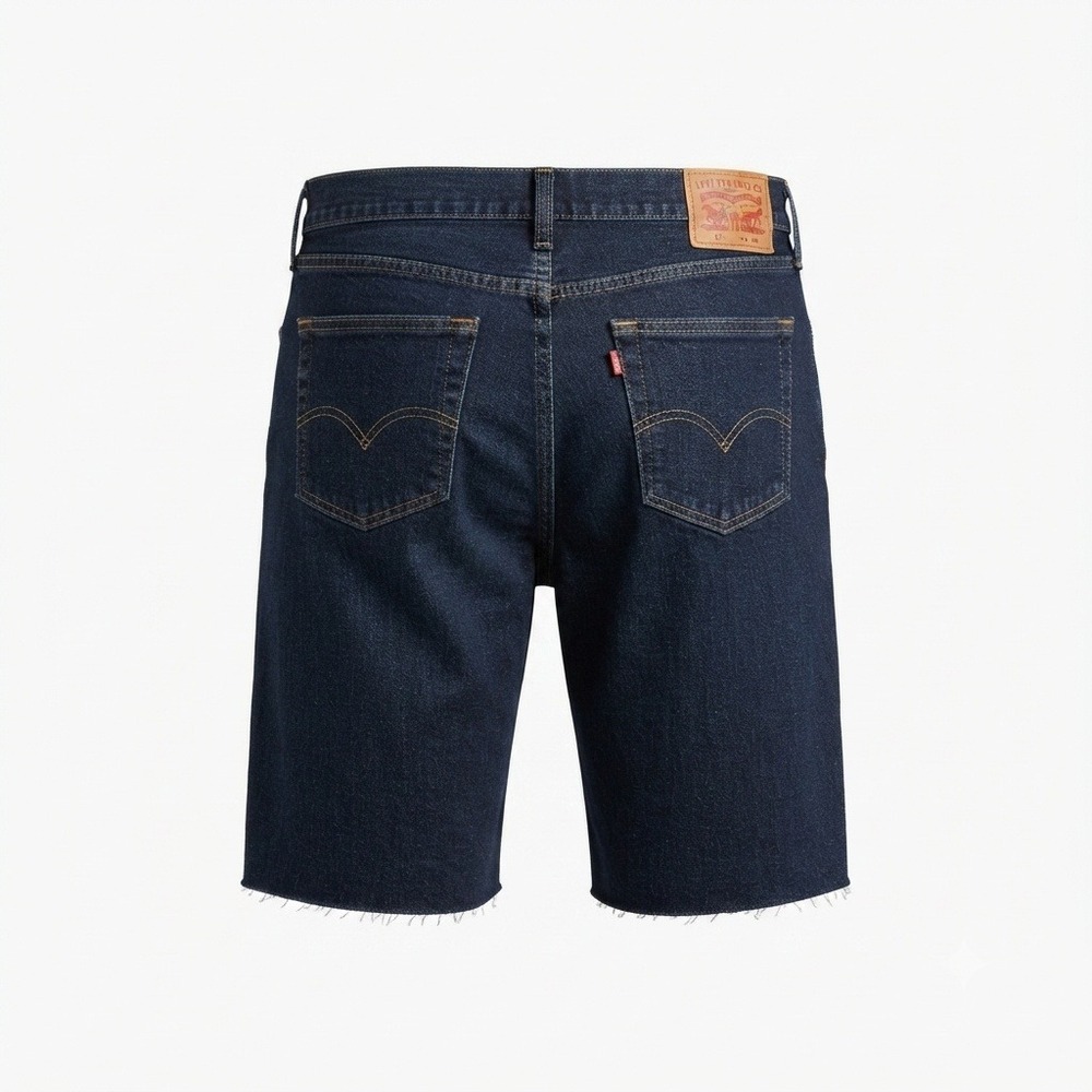 Levi's 511 Cut Off Shorts Mens 34 Blue NWT Slim Fit Denim Factory Raw Hem - Picture 2 of 7
